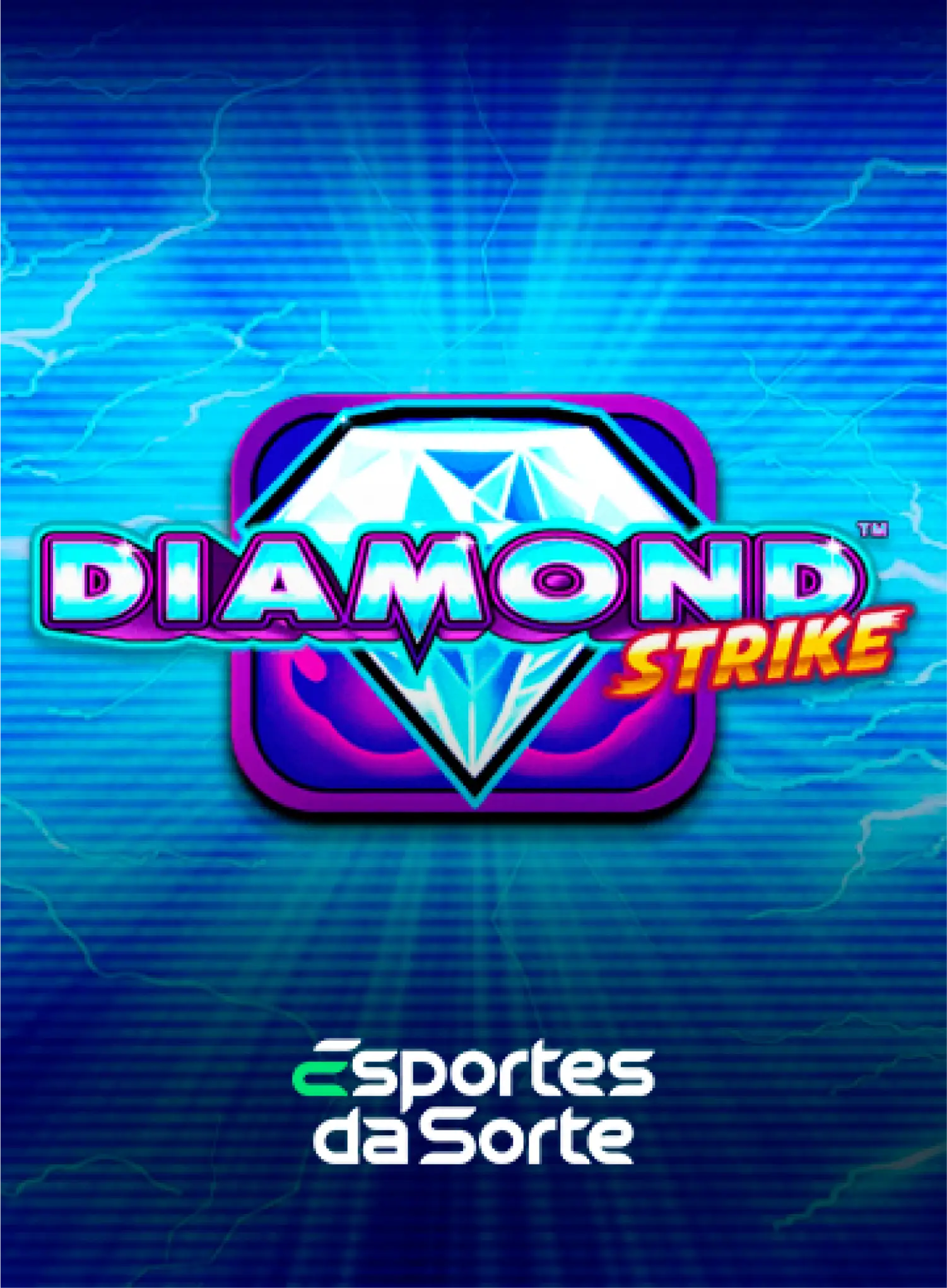 Slot Diamond Strike com jackpot ativado no Esportes da Sorte e símbolo de relâmpago brilhante