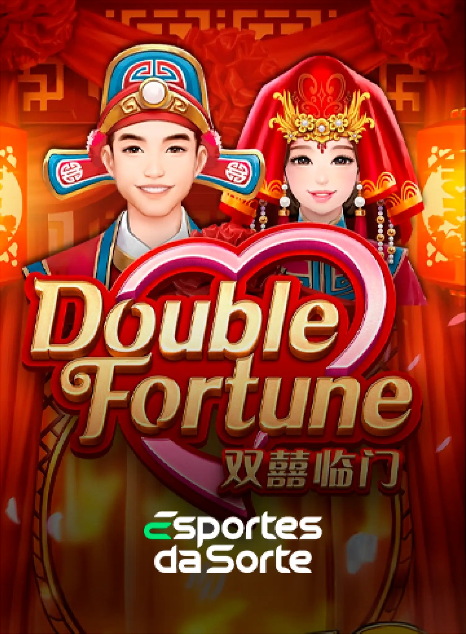 Slot Double Fortune com símbolo duplo e giro bônus ativado no Esportes da Sorte
