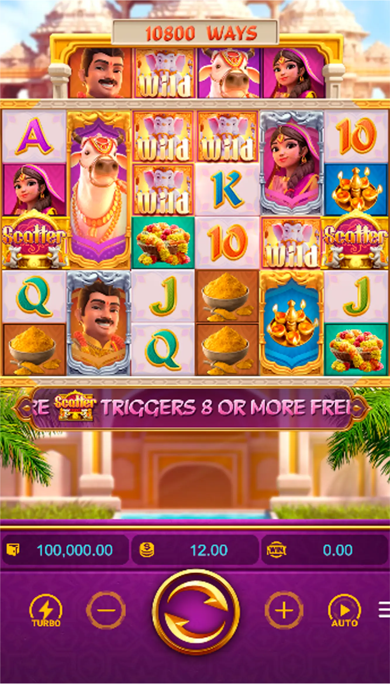 Slot Ganesha Fortune com multiplicador ativado e rodada bônus no Esportes da Sorte